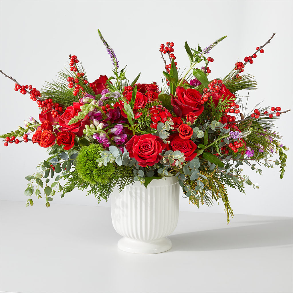 Big Red Bow Bouquet – ENCHANTED FLORIST & GREENHOUSE LTD, Maspeth NY