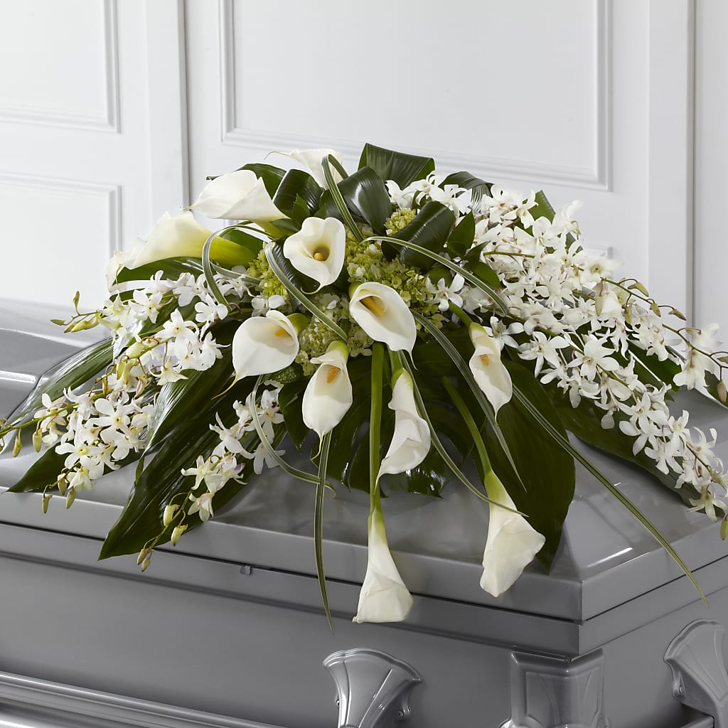 Angel Wings Casket Spray – ENCHANTED FLORIST & GREENHOUSE LTD, Maspeth NY