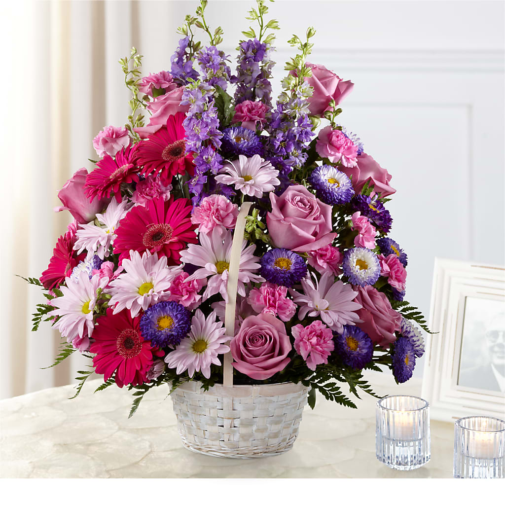 Pastel Peace Basket – ENCHANTED FLORIST & GREENHOUSE LTD, Maspeth NY