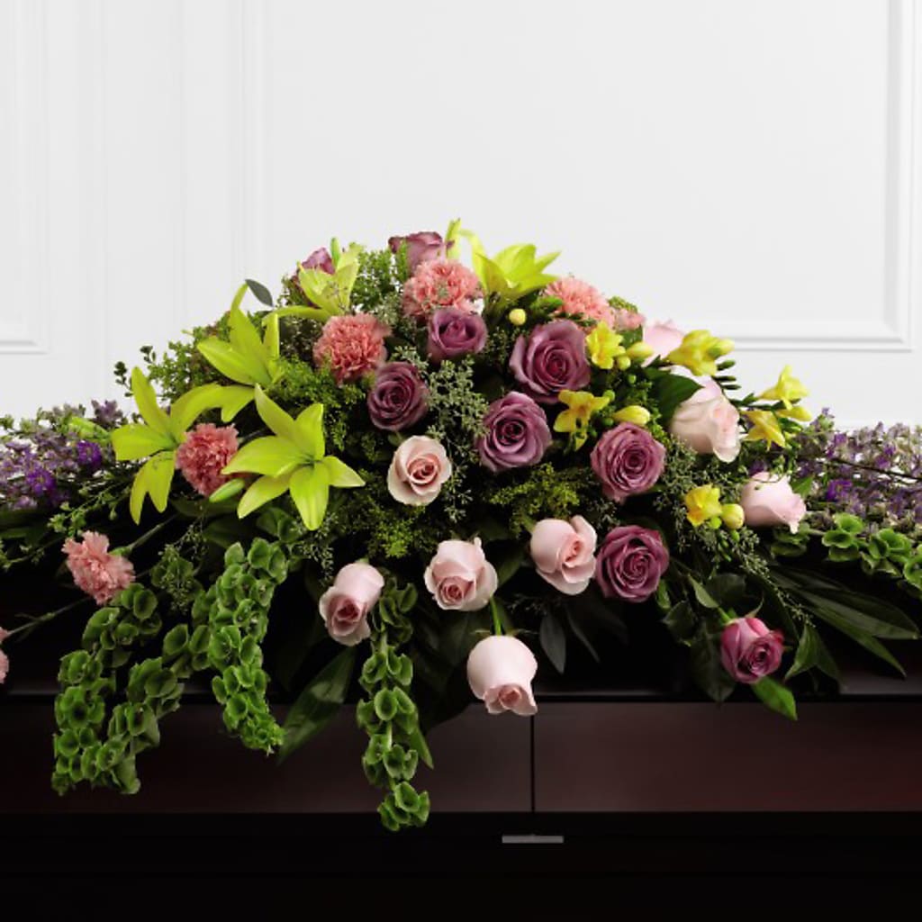 Forever Beloved Casket Spray – ENCHANTED FLORIST & GREENHOUSE LTD, Maspeth NY