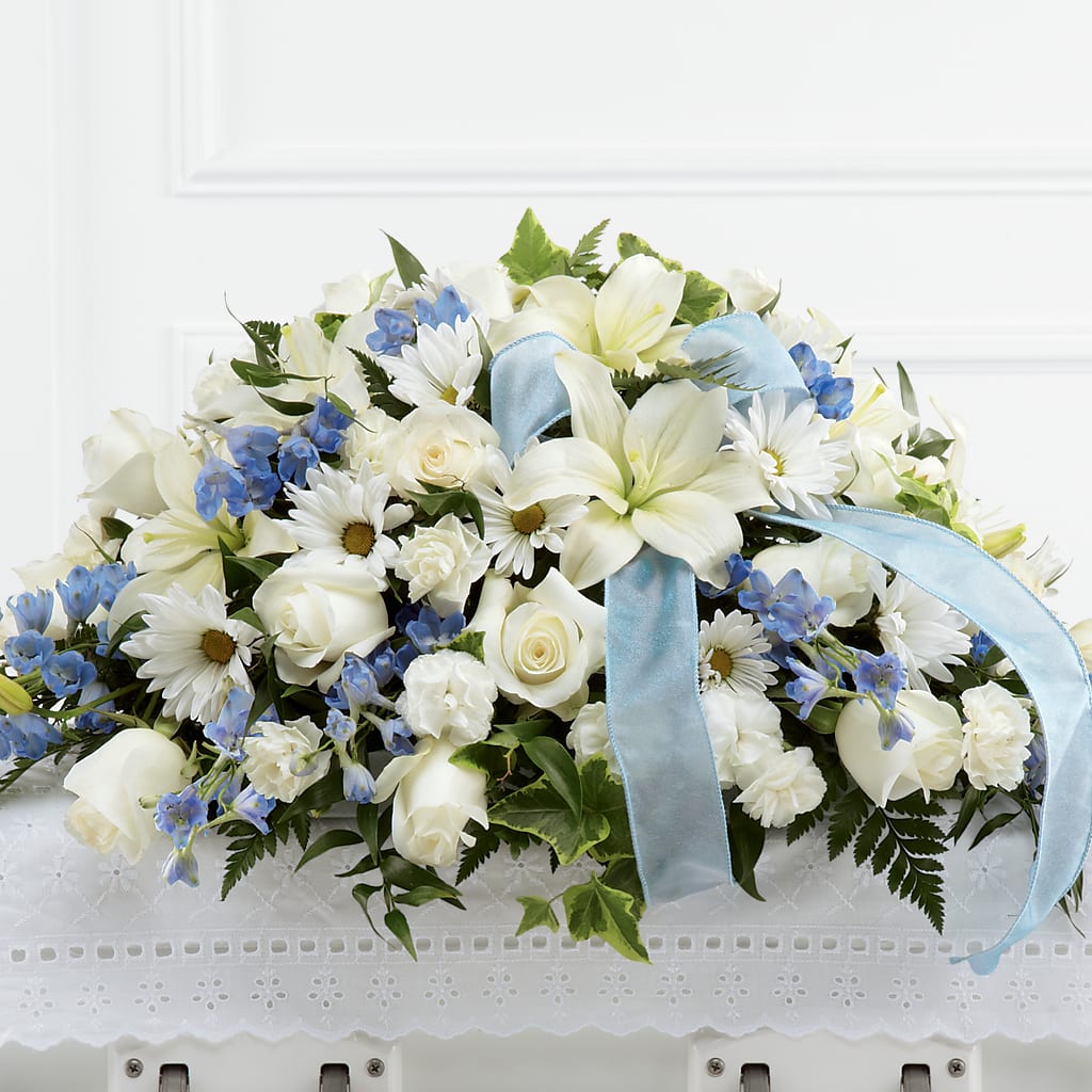 Tender Treasure Casket Spray – ENCHANTED FLORIST & GREENHOUSE LTD, Maspeth NY