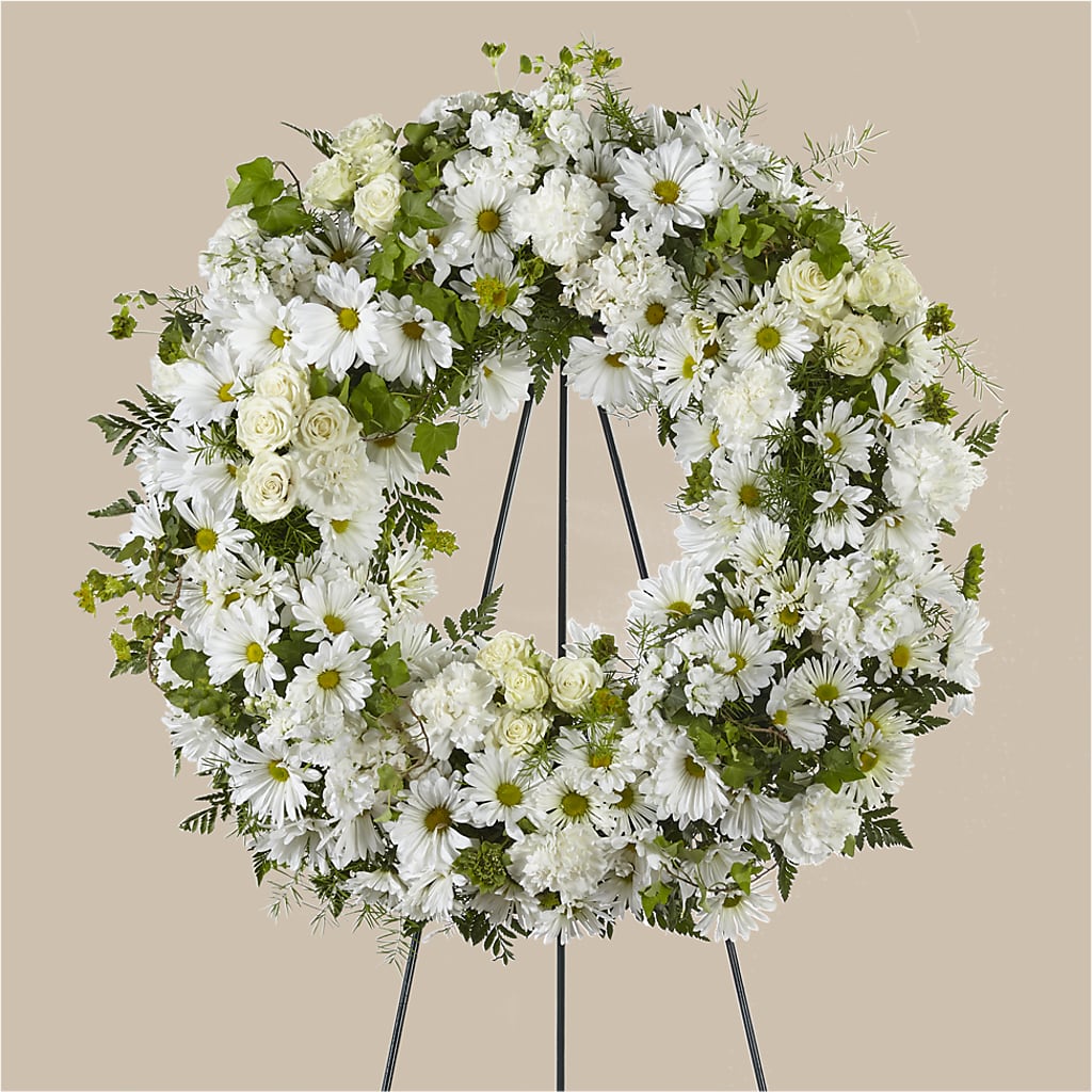 Faithful Wishes Wreath – ENCHANTED FLORIST & GREENHOUSE LTD, Maspeth NY