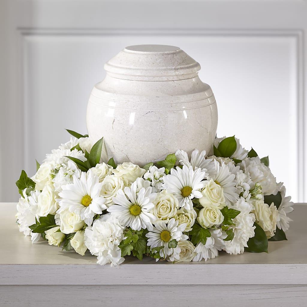 Ivory Gardens Cremation Adornment – ENCHANTED FLORIST & GREENHOUSE LTD, Maspeth NY