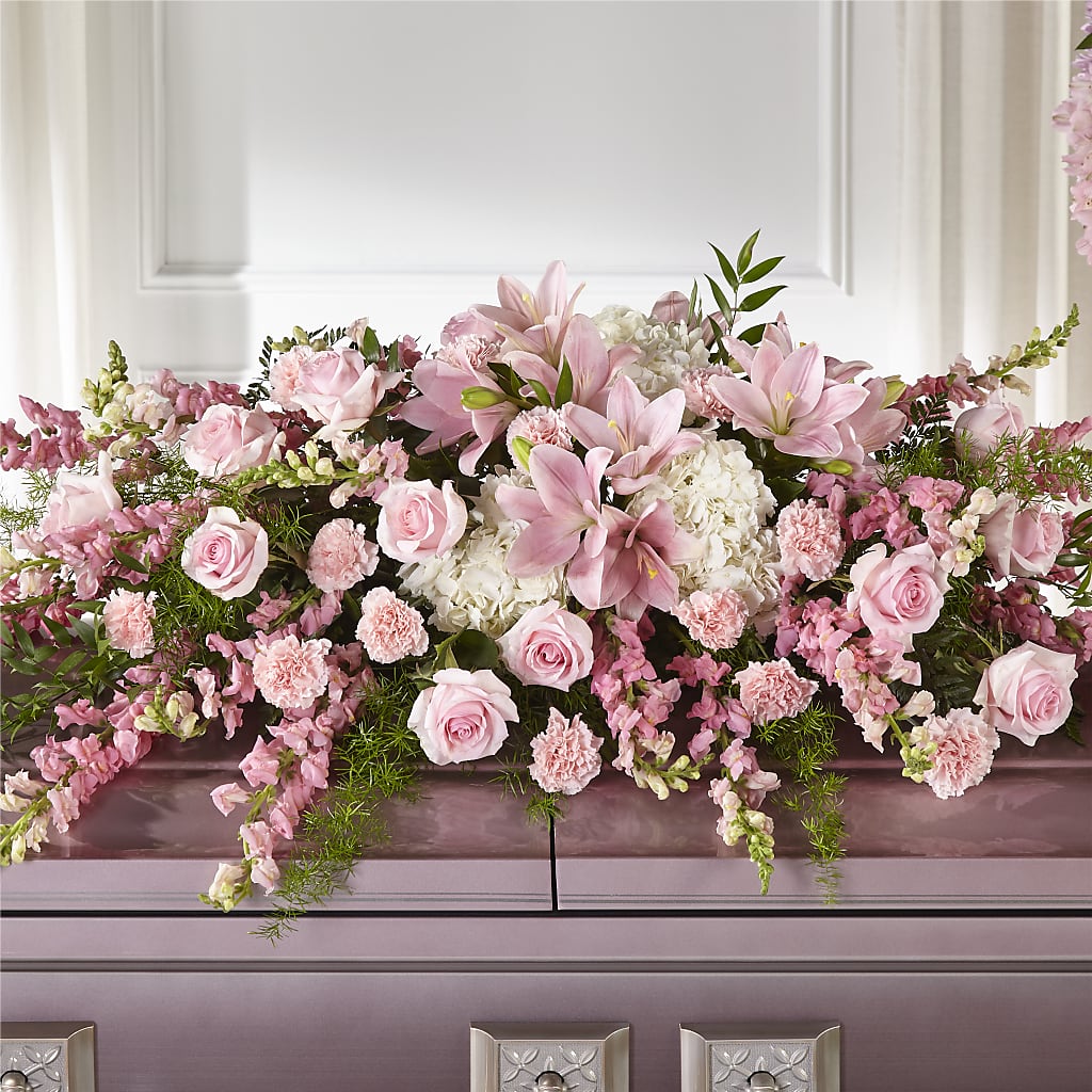 Life & Remembrance Casket Spray – ENCHANTED FLORIST & GREENHOUSE LTD, Maspeth NY