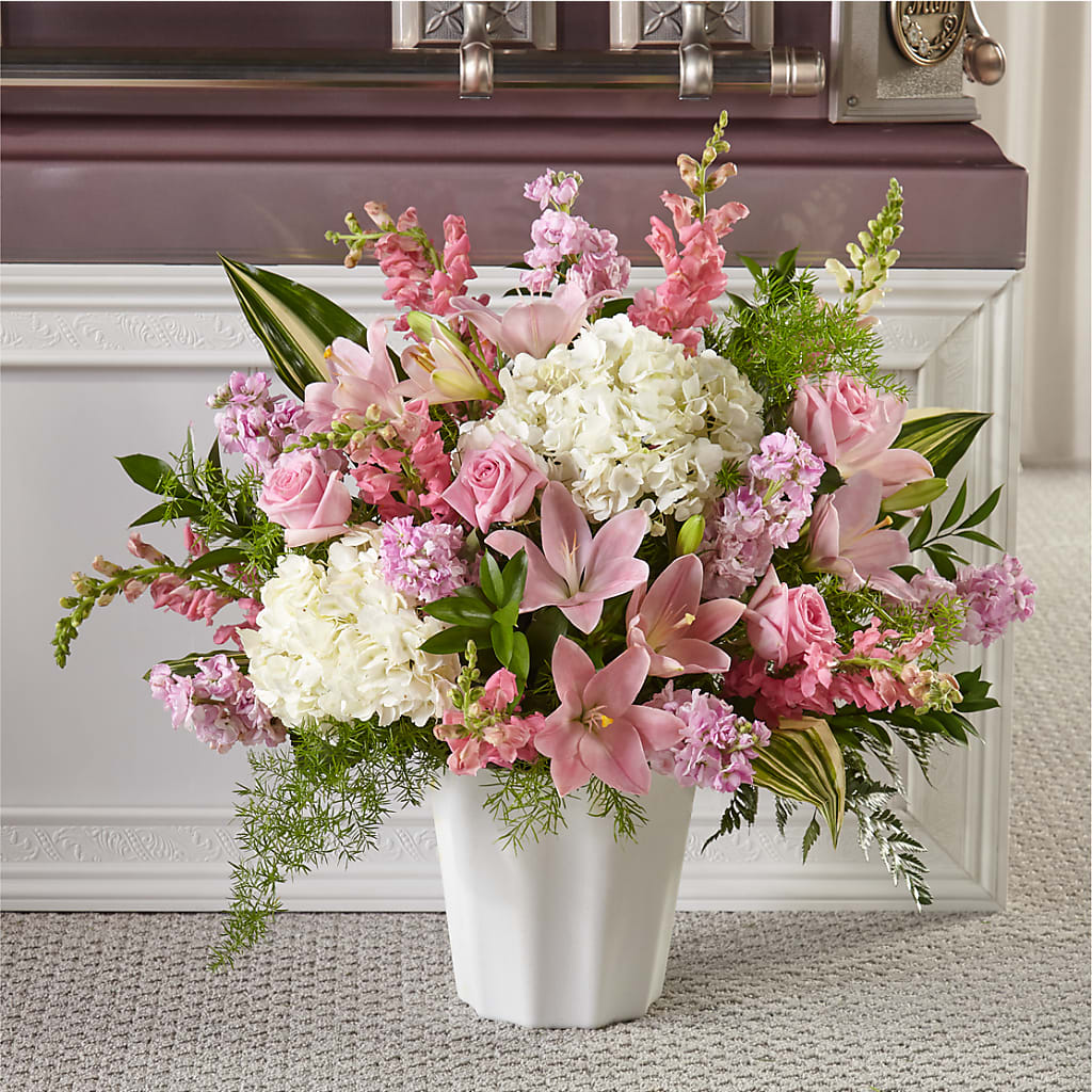 Simply Serene Floor Basket – ENCHANTED FLORIST & GREENHOUSE LTD, Maspeth NY