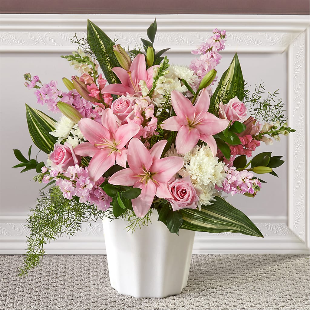 Simply Serene Floor Basket – ENCHANTED FLORIST & GREENHOUSE LTD, Maspeth NY