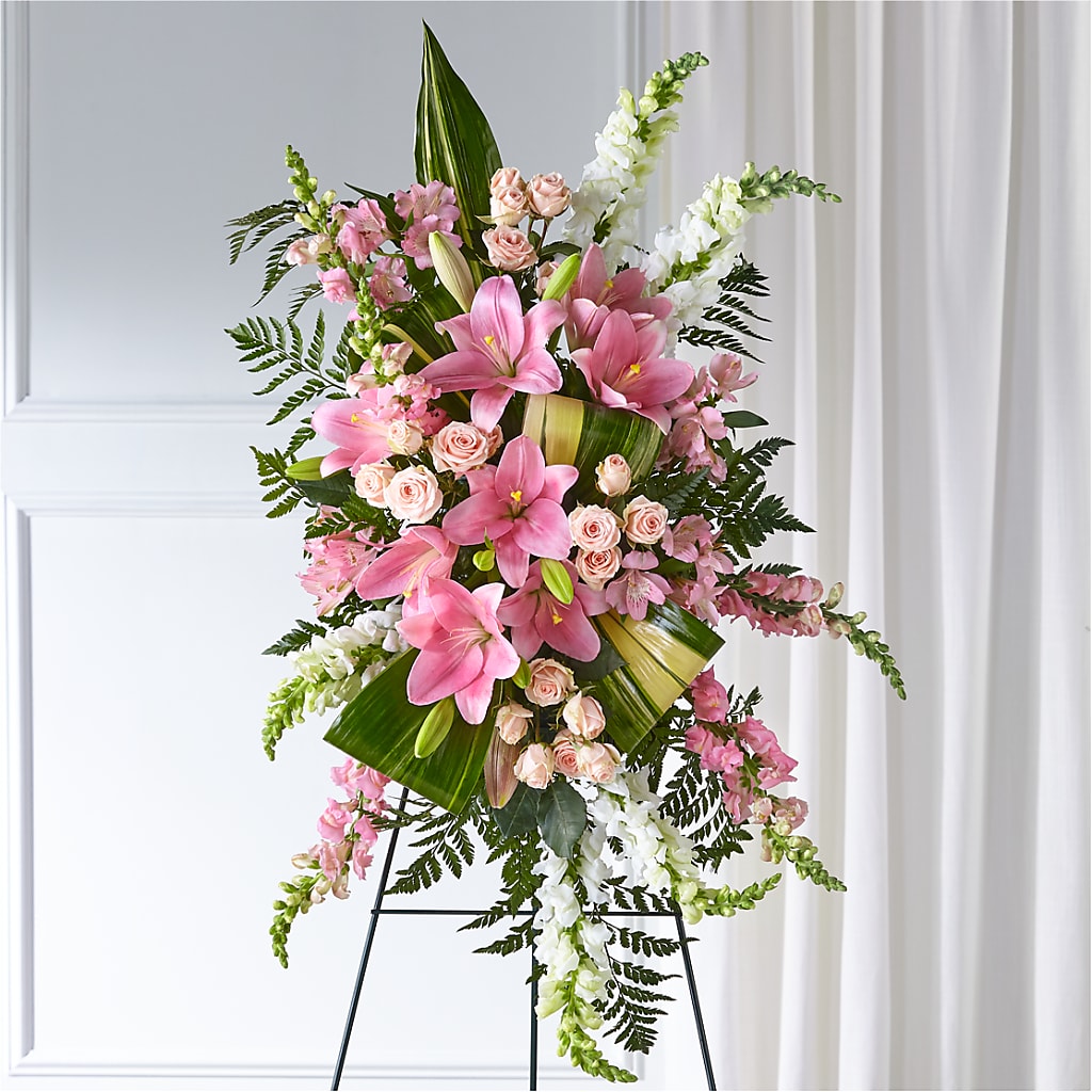 Elegant Embrace Standing Spray – ENCHANTED FLORIST & GREENHOUSE LTD, Maspeth NY