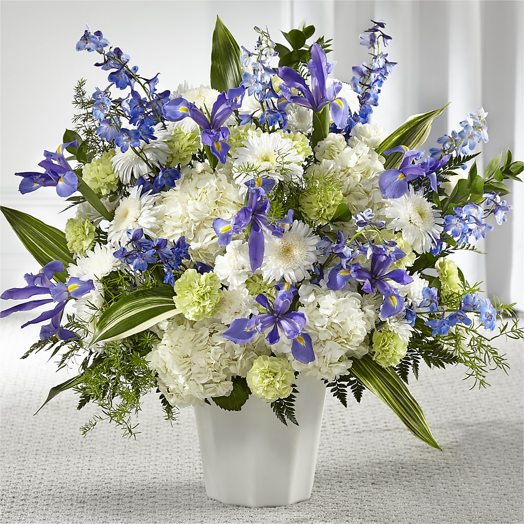 Soft Serenity Floor Basket – ENCHANTED FLORIST & GREENHOUSE LTD, Maspeth NY
