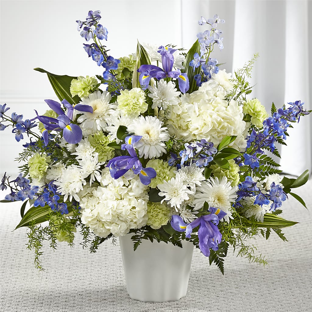 Soft Serenity Floor Basket – ENCHANTED FLORIST & GREENHOUSE LTD, Maspeth NY