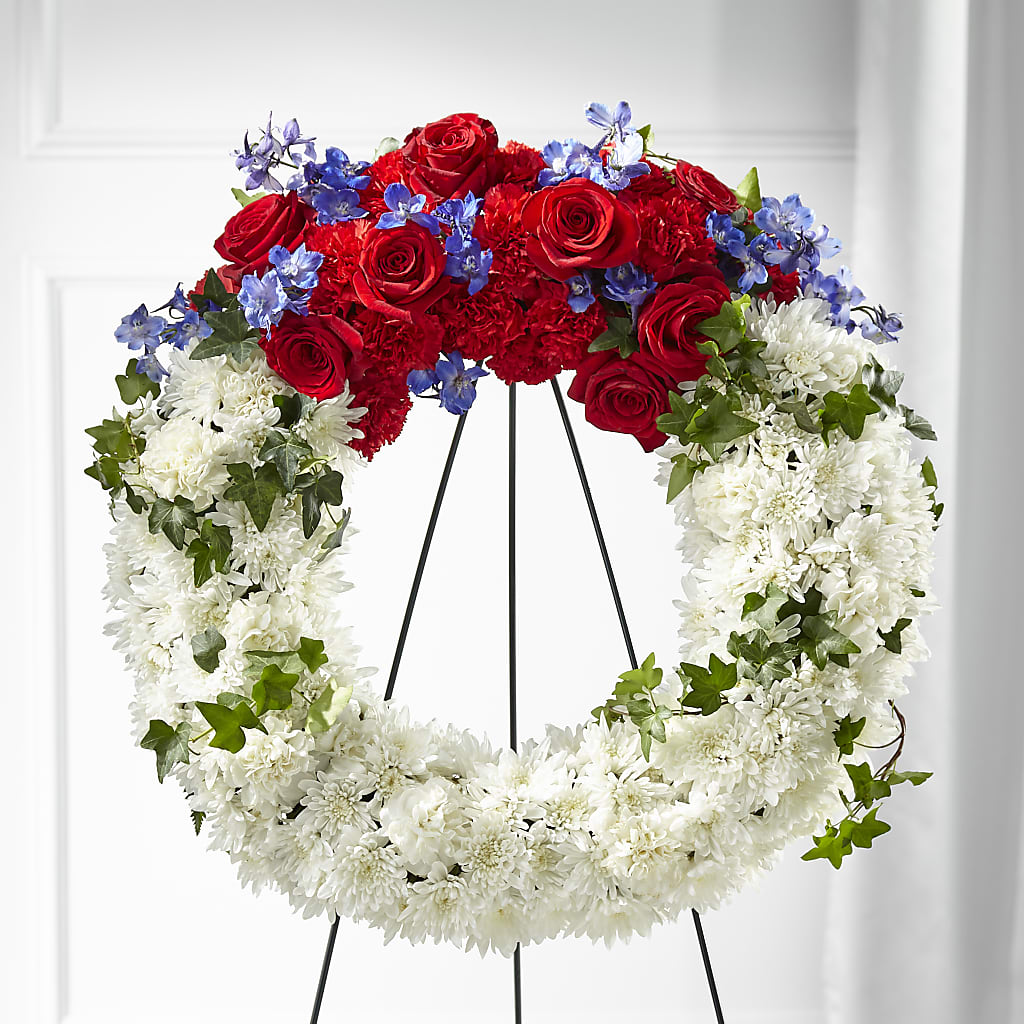 Patriotic Passion Wreath – ENCHANTED FLORIST & GREENHOUSE LTD, Maspeth NY