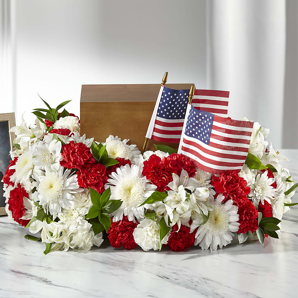 Spirit of Patriotism Cremation Adornment – ENCHANTED FLORIST & GREENHOUSE LTD, Maspeth NY