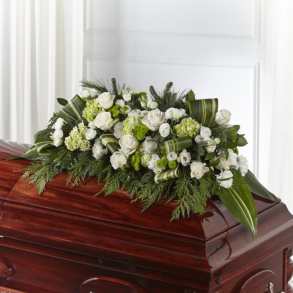 Hopeful Gesture Casket Spray – ENCHANTED FLORIST & GREENHOUSE LTD, Maspeth NY