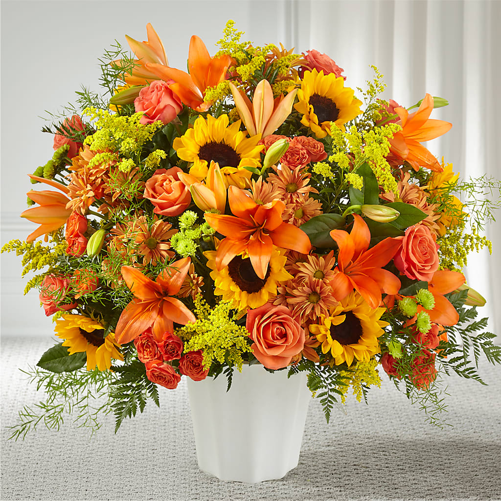 Harvest Thoughts Floor Basket – ENCHANTED FLORIST & GREENHOUSE LTD, Maspeth NY