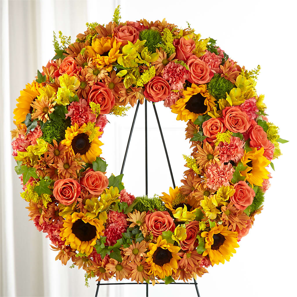 Autumnal Memories Wreath (Standard) – ENCHANTED FLORIST & GREENHOUSE LTD, Maspeth NY