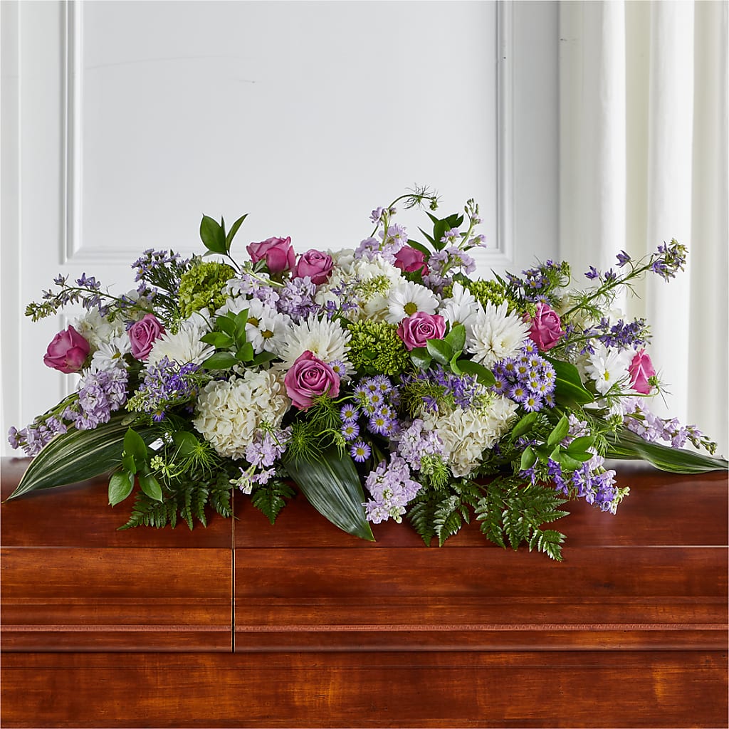 Meadows of Serenity Casket Spray – ENCHANTED FLORIST & GREENHOUSE LTD, Maspeth NY