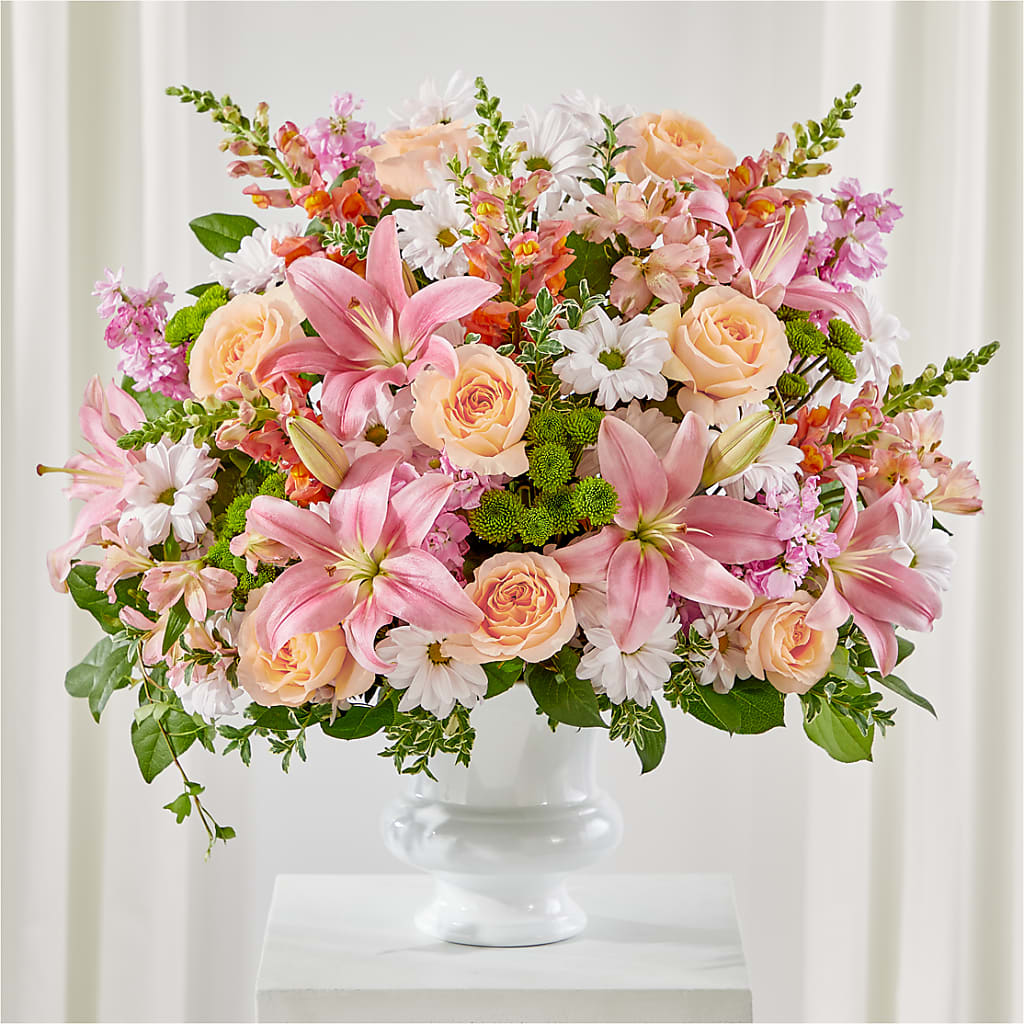 Heartfelt Gesture Urn Arrangement – ENCHANTED FLORIST & GREENHOUSE LTD, Maspeth NY