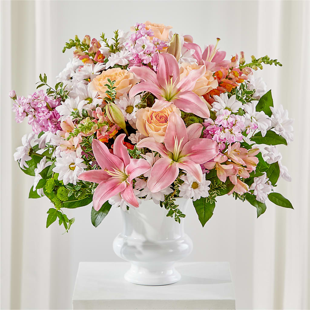Heartfelt Gesture Urn Arrangement – ENCHANTED FLORIST & GREENHOUSE LTD, Maspeth NY
