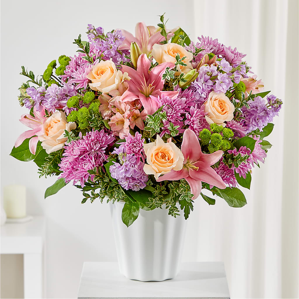 Supportive Embrace Tabletop Basket – ENCHANTED FLORIST & GREENHOUSE LTD, Maspeth NY