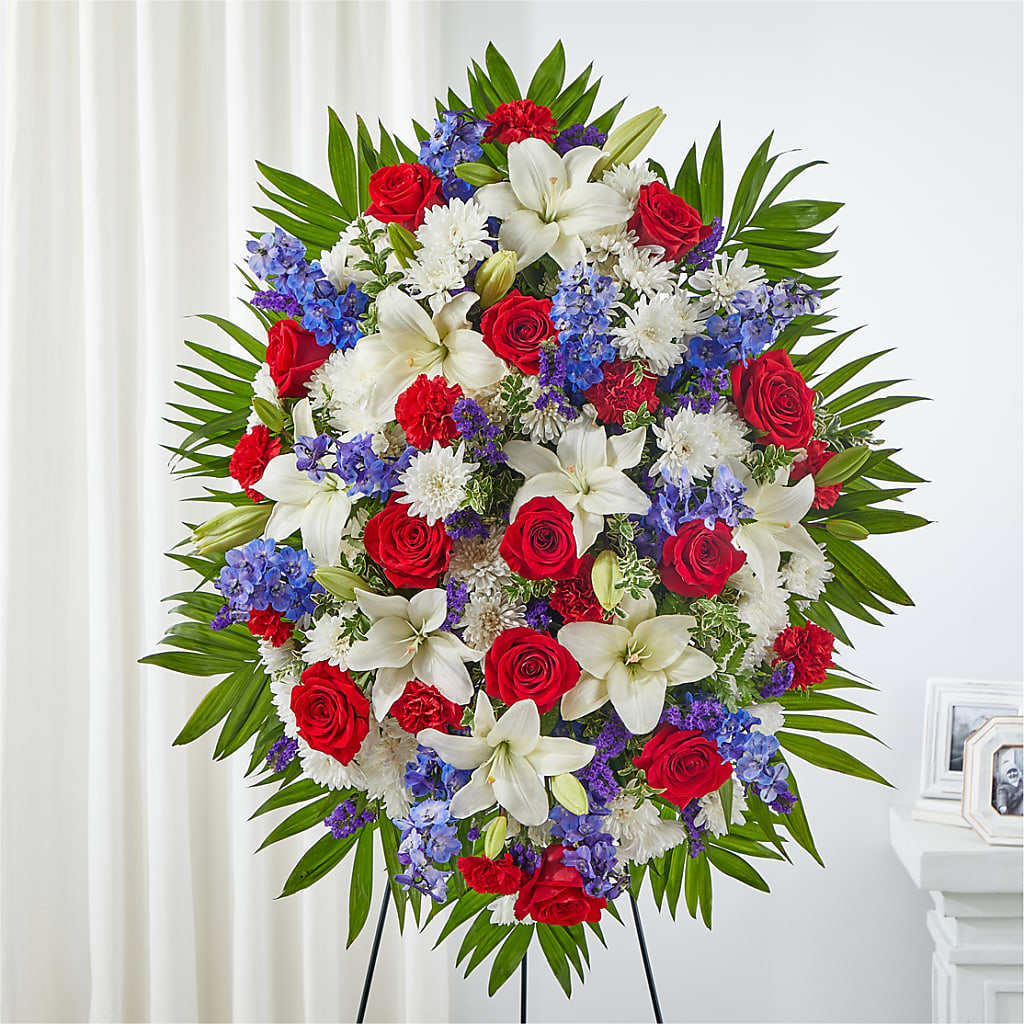 Cherished Service Standing Spray – ENCHANTED FLORIST & GREENHOUSE LTD, Maspeth NY