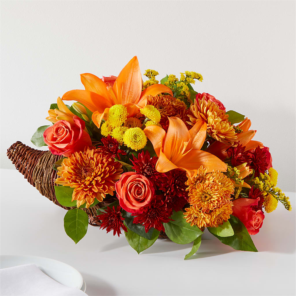 Bouquet of Blessings Cornucopia – ENCHANTED FLORIST & GREENHOUSE LTD, Maspeth NY