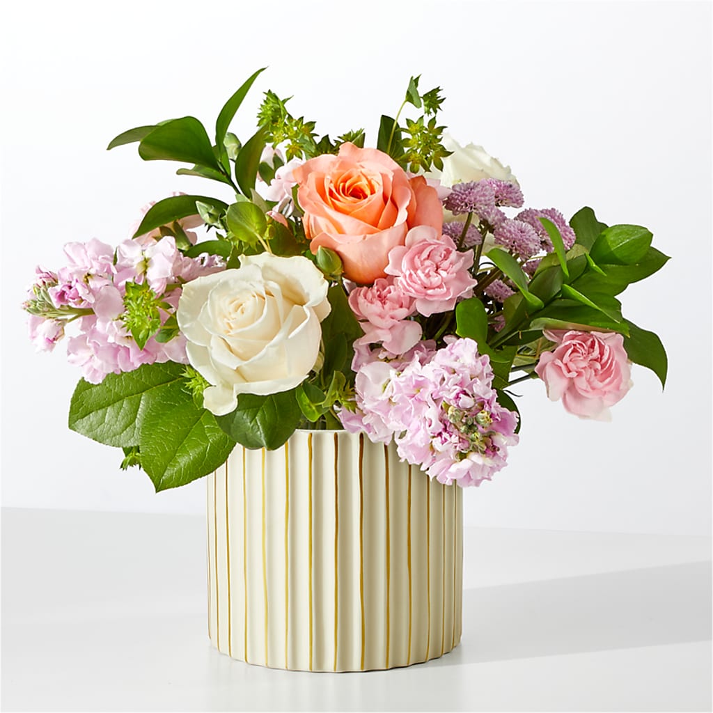 French Market Bouquet with Ivory Vase – ENCHANTED FLORIST & GREENHOUSE LTD, Maspeth NY