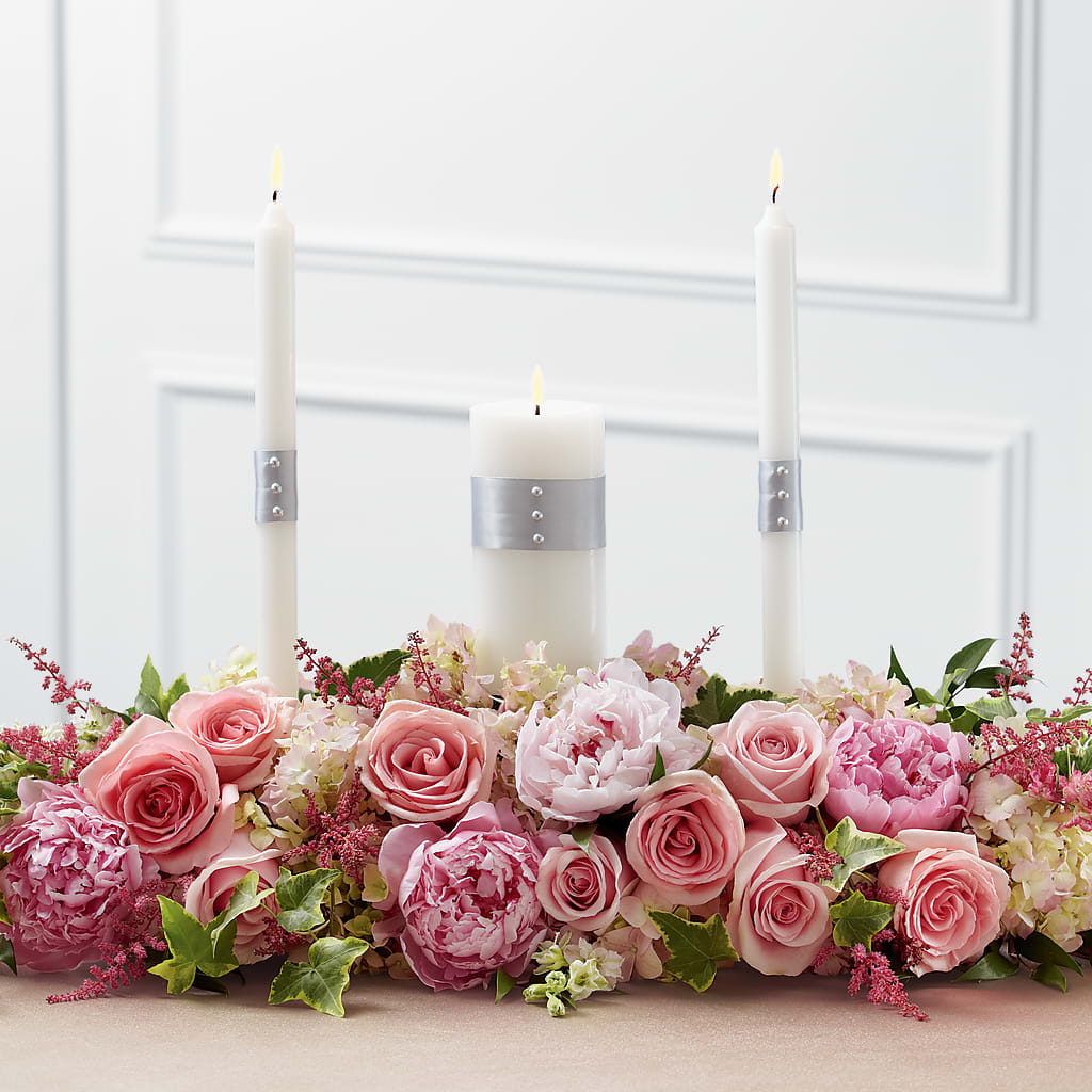 Worldwide Romance Unity Candle Arrangement – ENCHANTED FLORIST & GREENHOUSE LTD, Maspeth NY
