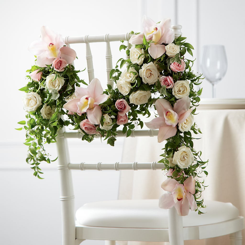 Orchid Rose Chair Décor – ENCHANTED FLORIST & GREENHOUSE LTD, Maspeth NY