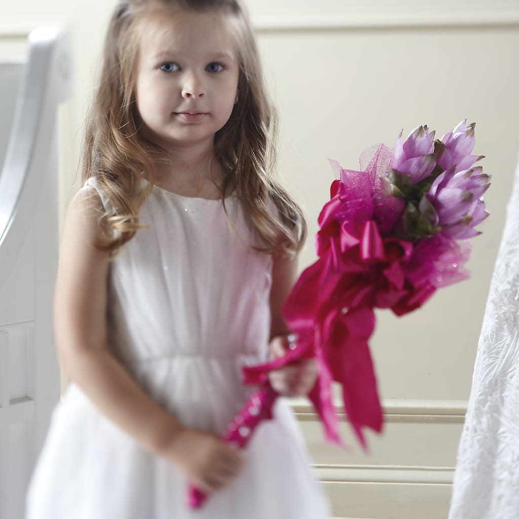 Sparkle Pink Flower Girl Bouquet – ENCHANTED FLORIST & GREENHOUSE LTD, Maspeth NY
