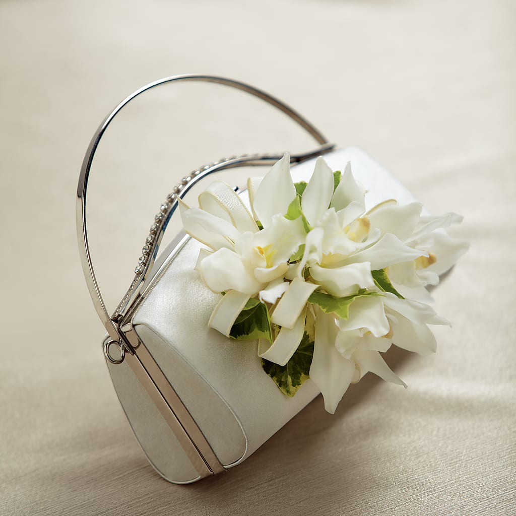 White Purse Decor – ENCHANTED FLORIST & GREENHOUSE LTD, Maspeth NY