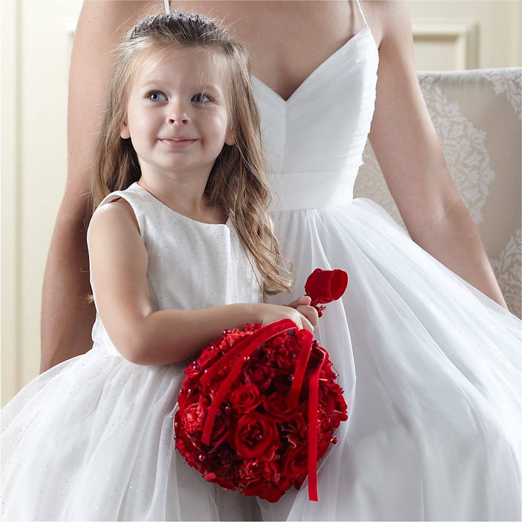Pure at Heart Flower Girl Arrangement – ENCHANTED FLORIST & GREENHOUSE LTD, Maspeth NY