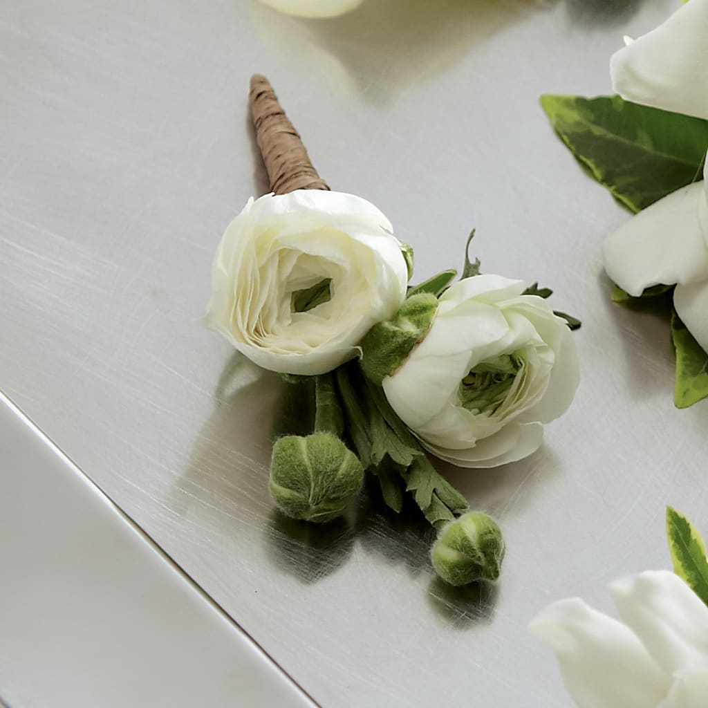 White Ranunculus Boutonniere – ENCHANTED FLORIST & GREENHOUSE LTD, Maspeth NY