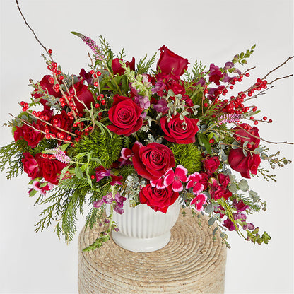 Big Red Bow Bouquet – ENCHANTED FLORIST & GREENHOUSE LTD, Maspeth NY