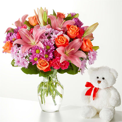 One and Only Bouquet and Bear Bundle – ENCHANTED FLORIST & GREENHOUSE LTD, Maspeth NY
