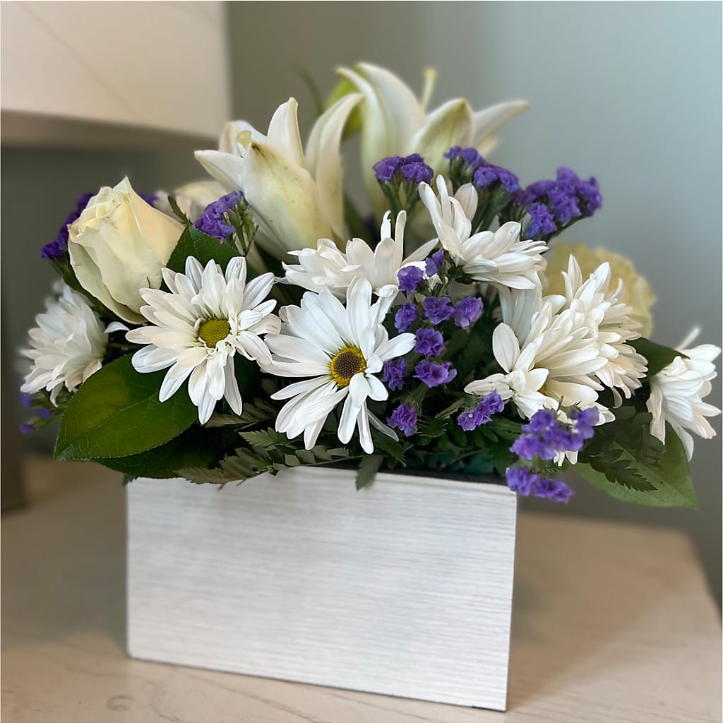 Beyond Blue Box Bouquet – ENCHANTED FLORIST & GREENHOUSE LTD, Maspeth NY