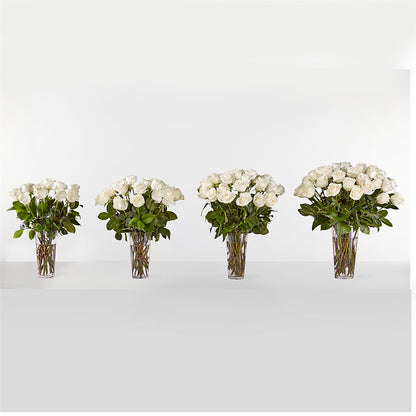 Long Stem White Rose Bouquet – ENCHANTED FLORIST & GREENHOUSE LTD, Maspeth NY