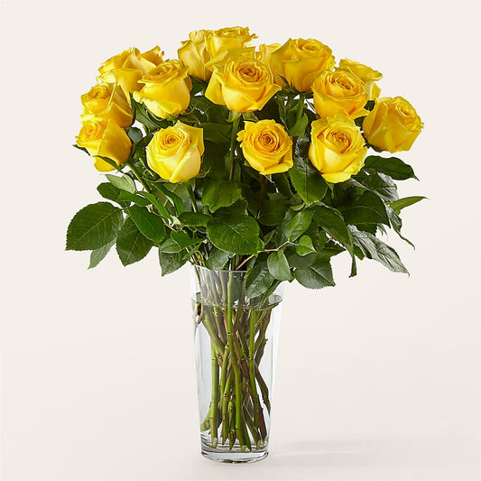 Long Stem Yellow Rose Bouquet – ENCHANTED FLORIST & GREENHOUSE LTD, Maspeth NY