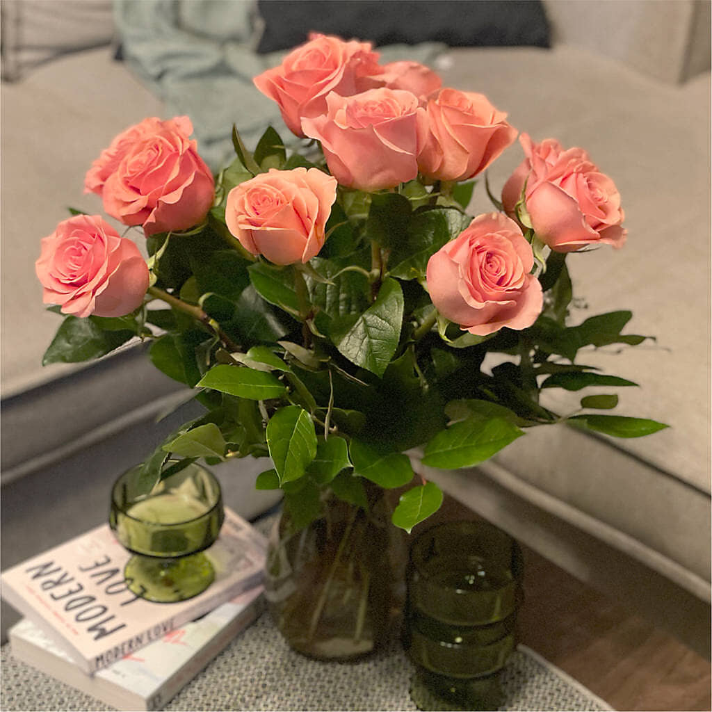 Long Stem Pink Rose Bouquet – ENCHANTED FLORIST & GREENHOUSE LTD, Maspeth NY