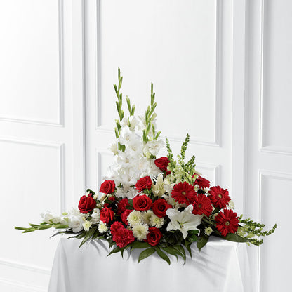 Crimson & White Arrangement – ENCHANTED FLORIST & GREENHOUSE LTD, Maspeth NY