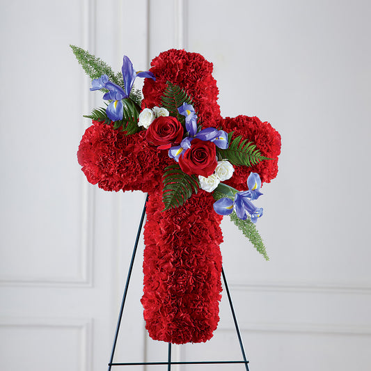 Faithful Hero Floral Cross – ENCHANTED FLORIST & GREENHOUSE LTD, Maspeth NY