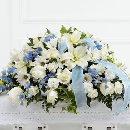 Tender Treasure Casket Spray – ENCHANTED FLORIST & GREENHOUSE LTD, Maspeth NY