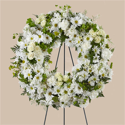 Faithful Wishes Wreath – ENCHANTED FLORIST & GREENHOUSE LTD, Maspeth NY