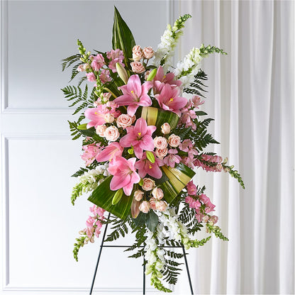Elegant Embrace Standing Spray – ENCHANTED FLORIST & GREENHOUSE LTD, Maspeth NY
