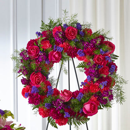 Calming Colors Wreath – ENCHANTED FLORIST & GREENHOUSE LTD, Maspeth NY