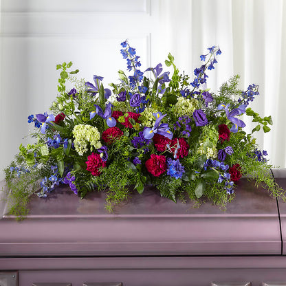 Always Treasured Casket Spray – ENCHANTED FLORIST & GREENHOUSE LTD, Maspeth NY