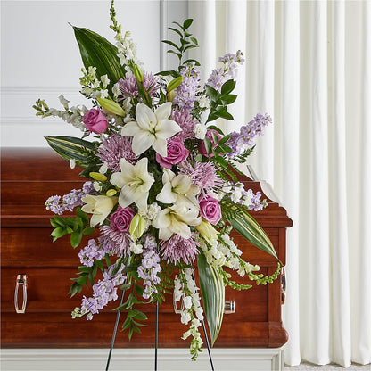 Grateful Hearts Standing Spray – ENCHANTED FLORIST & GREENHOUSE LTD, Maspeth NY