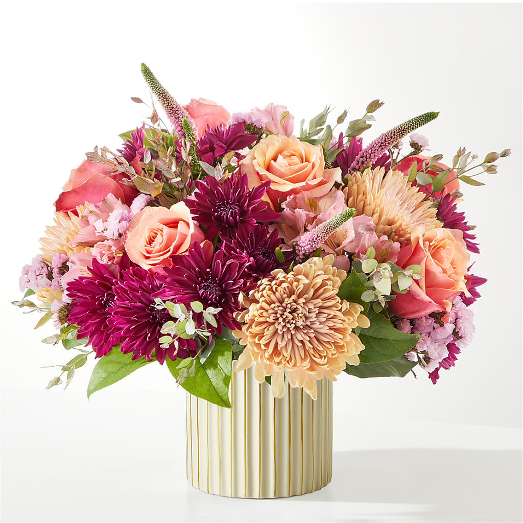 Berry Cobbler Bouquet with Ivory Vase – ENCHANTED FLORIST & GREENHOUSE LTD, Maspeth NY