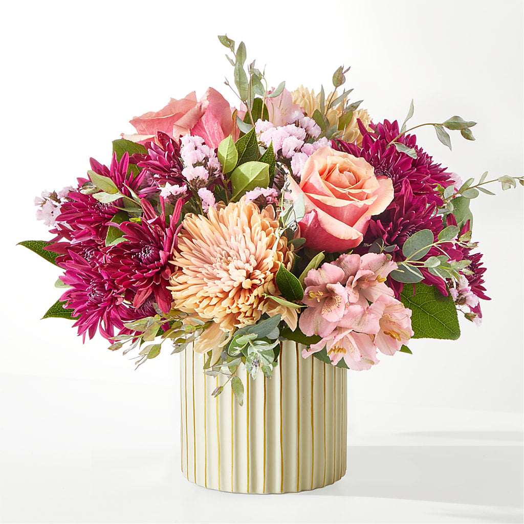 Berry Cobbler Bouquet with Ivory Vase – ENCHANTED FLORIST & GREENHOUSE LTD, Maspeth NY
