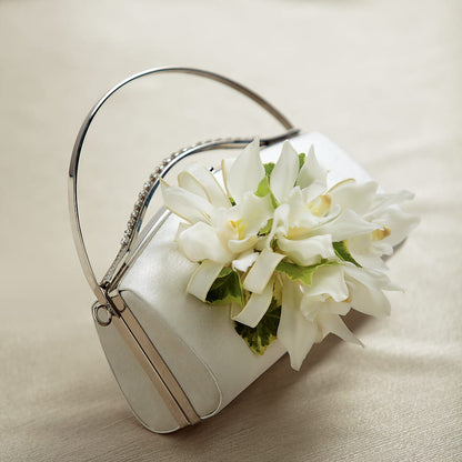 White Purse Decor – ENCHANTED FLORIST & GREENHOUSE LTD, Maspeth NY