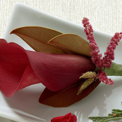 Red Calla Boutonniere – ENCHANTED FLORIST & GREENHOUSE LTD, Maspeth NY
